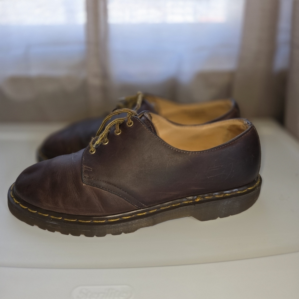 Dr. Martens vintage England brown derby Brown Leather Men's Shoes - Picture 5 of 15